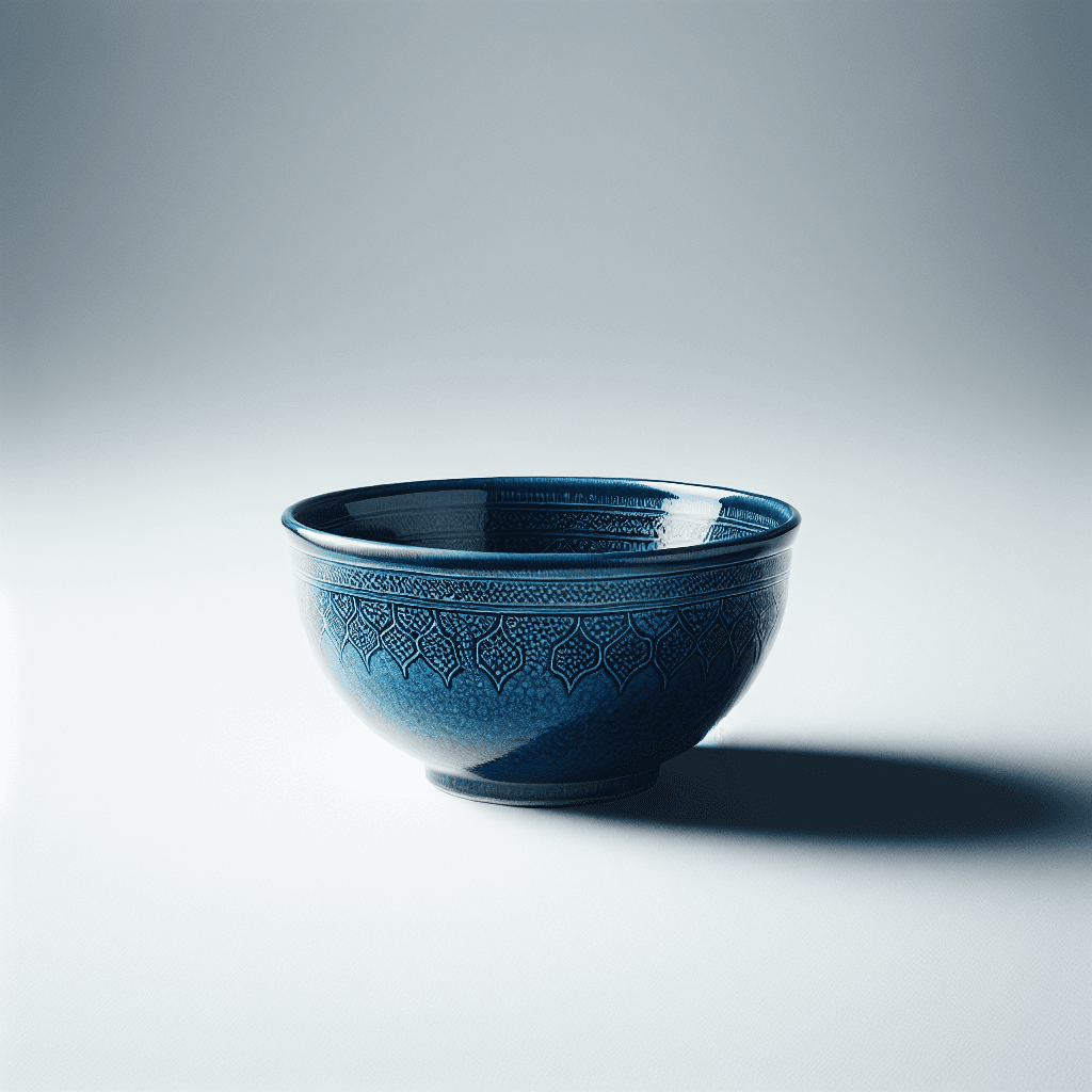 Blue Glazed Ceramic Dish