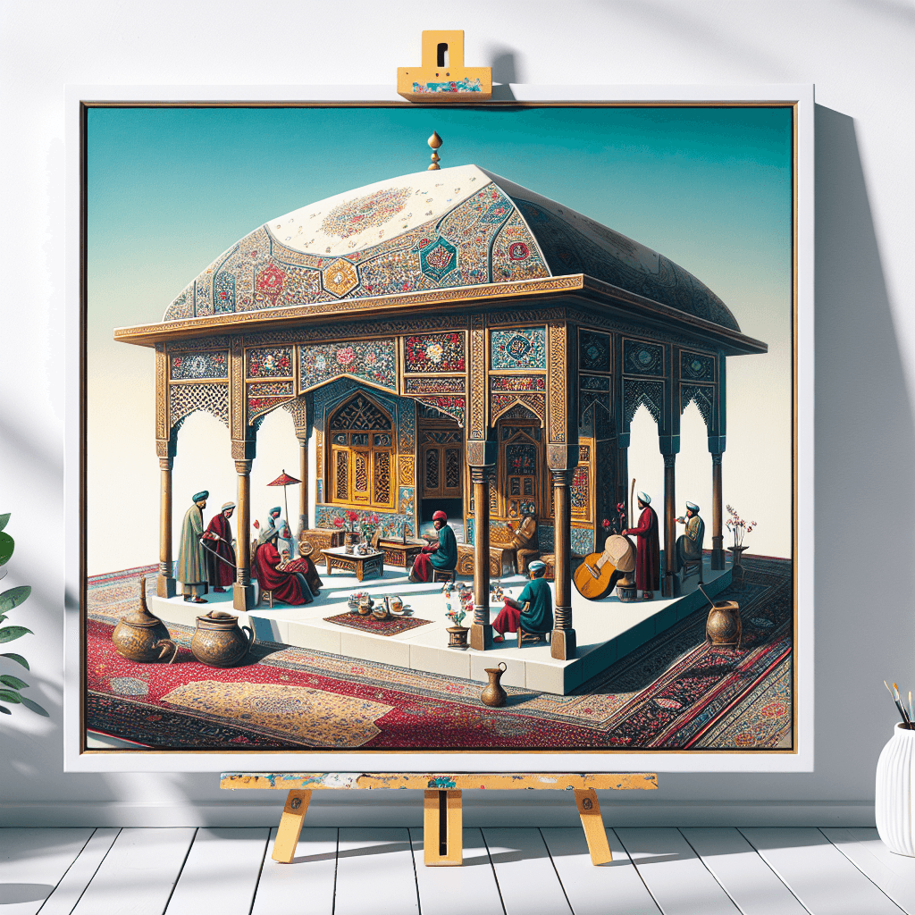 Traditional Tea House Painting